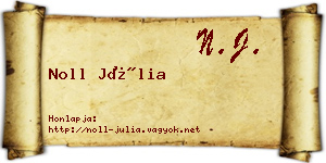 Noll Júlia névjegykártya